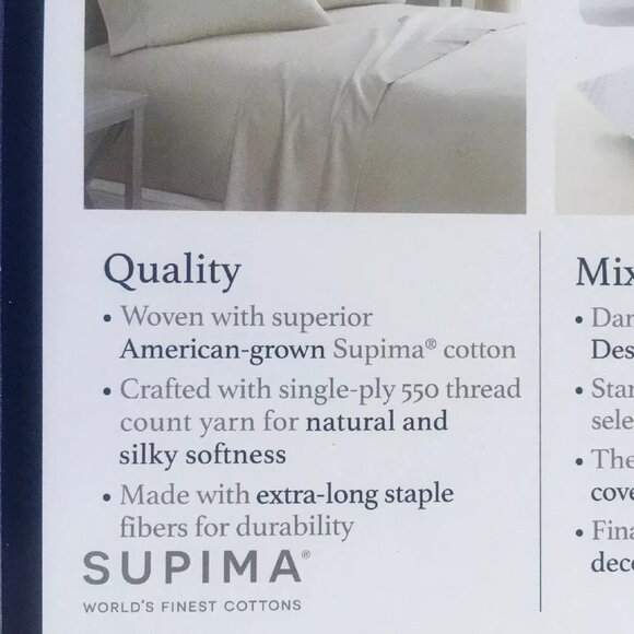 new 4piece AMETHYST PURPLE Charter Club 550 TC 100% Supima Cotton FULL Sheet Set - Picture 7 of 11